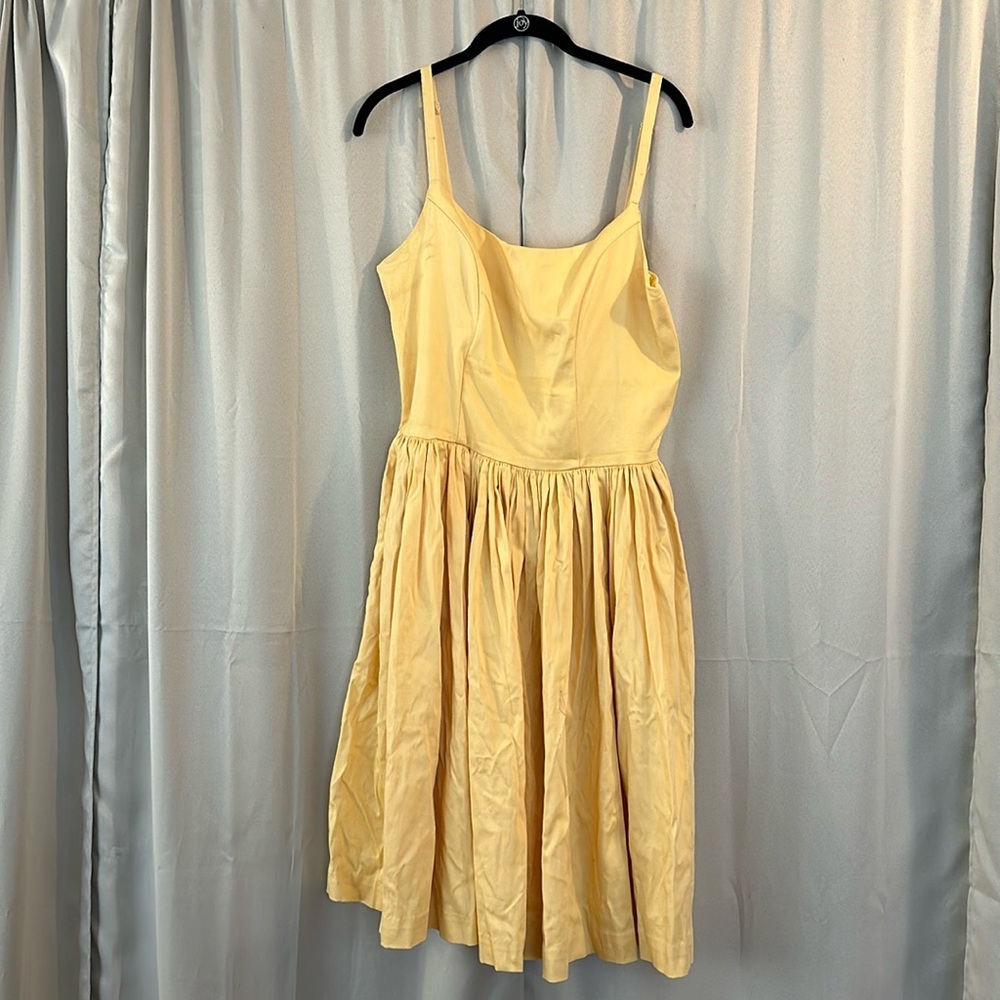 Pinup Couture Jenny dress in yellow, with pockets